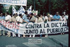 Manifestación de apoyo al pueblo chileno