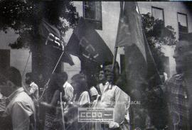 Manifestación en defensa de Nicaragua celebrada en junio de 1983