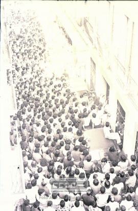 Concentración  de trabajadores por el Convenio del Metal en la calle Moreria – 01