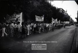 Manifestación en defensa de Nicaragua celebrada en junio de 1983