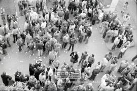 Concentración y manifestación de trabajadores del Ministerio de Defensa (personal laboral no func...