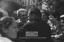 Visita de Marcelino Camacho a La Luisiana y a Puebla de Cazalla