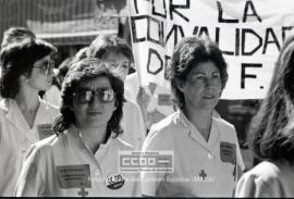 Marcha de las auxiliares de clínica reivindicando su equiparación a FP1
