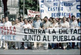 Manifestación de apoyo al pueblo chileno