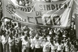 Manifestación 1o de Mayo de 1979 en Sevilla