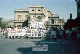Manifestación de apoyo al pueblo chileno
