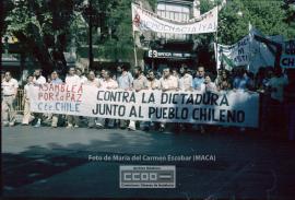 Manifestación de apoyo al pueblo chileno