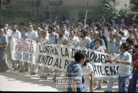Manifestación de apoyo al pueblo chileno