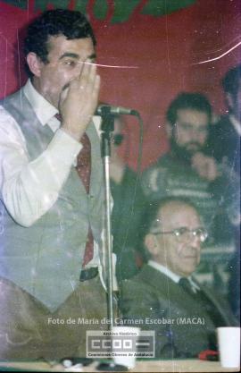Mitin en del PCA, con intervención de Santiago Carrillo, en Casariche y posterior visita a la Pue...