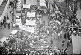 Concentración y manifestación de trabajadores del Ministerio de Defensa (personal laboral no func...