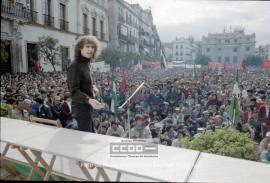 Mitin del PCA del 28F, día de Andalucía, de 1983