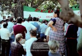 Manifestación 1o de Mayo de 1982. Mitin de CC.OO. del Metal en la Plaza del Cristo de Burgos
