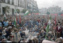 Mitin del PCA del 28F, día de Andalucía, de 1983