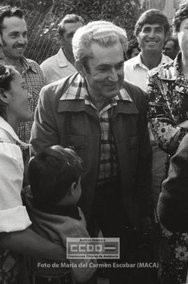 Visita de Marcelino Camacho a La Luisiana y a Puebla de Cazalla