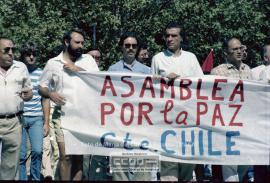 Manifestación de apoyo al pueblo chileno